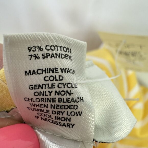 Ann Taylor Loft Yellow & White Striped Halter Top Size XL Beachy NWT - Picture 5 of 5